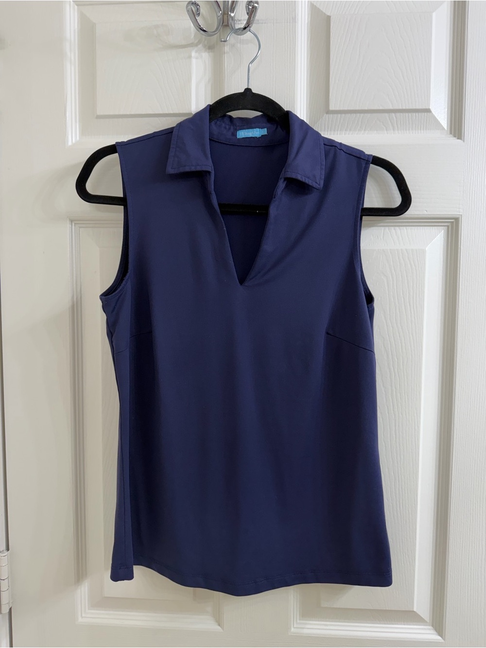 J McLaughlin Sleeveless Navy Polo Top - Size S